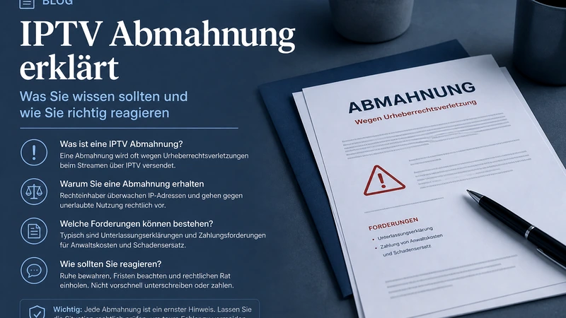 IPTV Abmahnung erklaert 2026